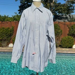 Brooks 346 Blue and White Pinstripe Button Down